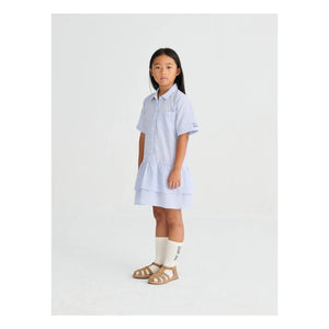 True Artist - N°16 Striped Seersucker Dress | Blue