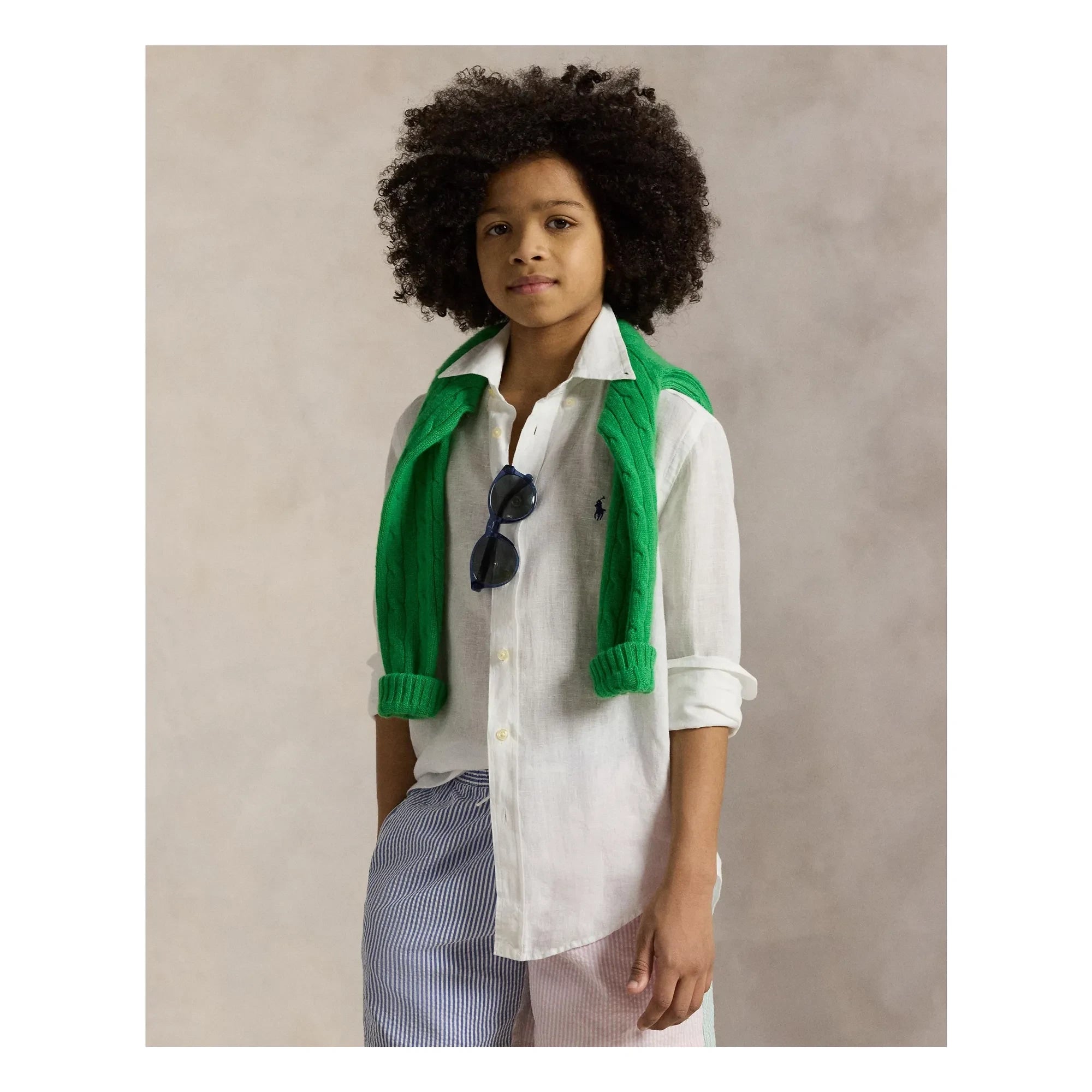Ralph Lauren - Linen Sport Logo Shirt | White