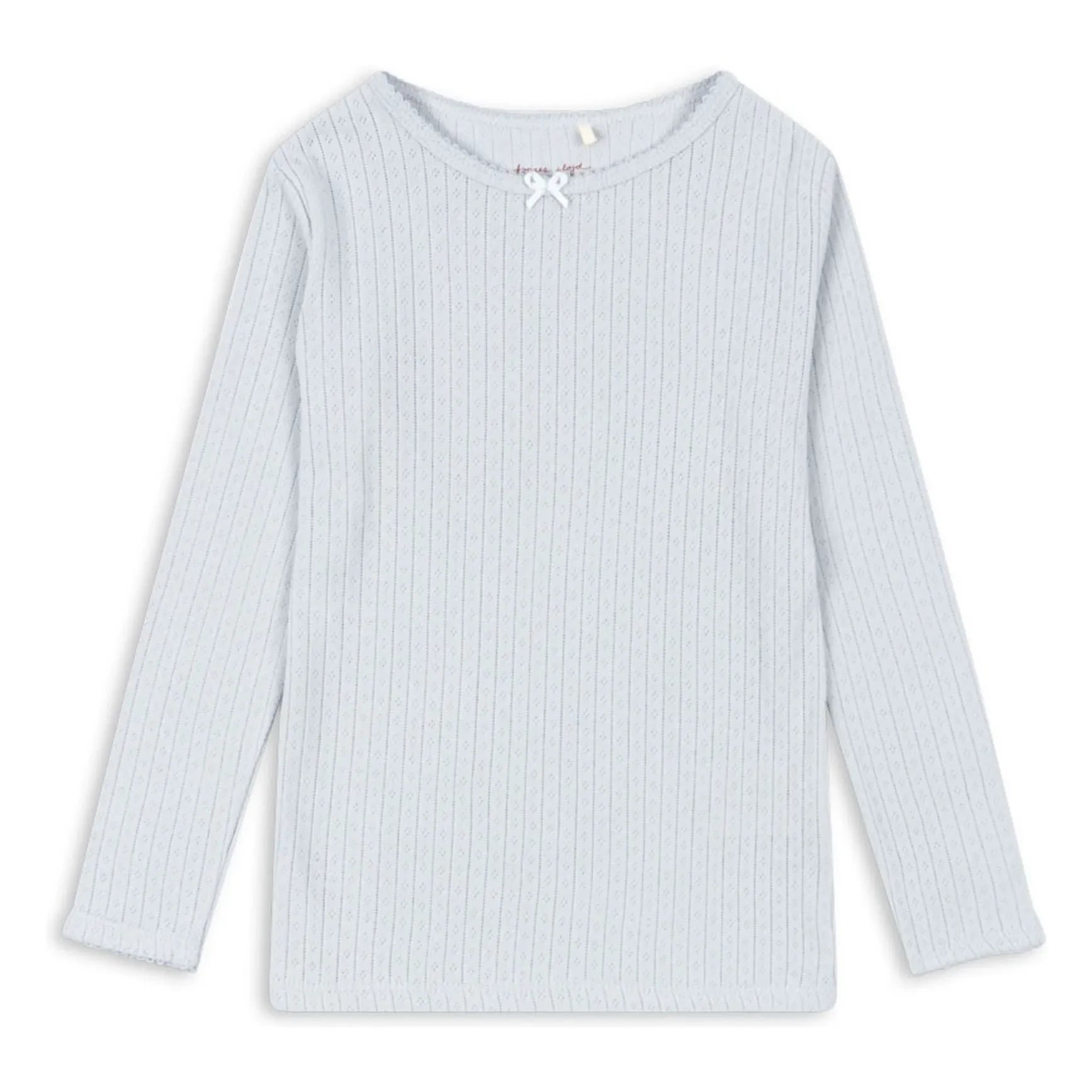 Konges Sløjd - Minnie Pointelle Organic Cotton T-Shirt | Light Blue
