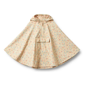 Wheat - Drop Flower Waterproof Cape Made from Recycled Fibers | Apricot