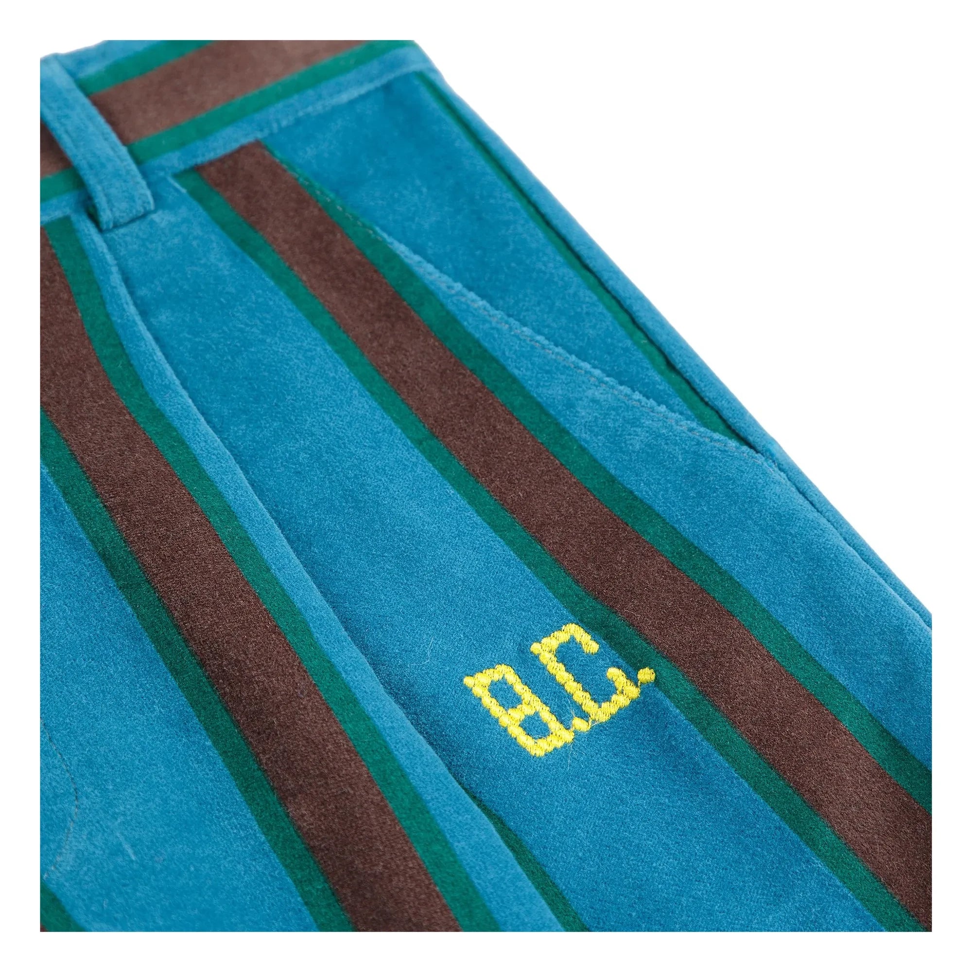 Bobo Choses - Blue striped velvet pants