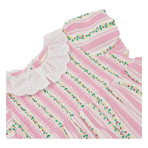 Goldie + Ace - Striped Gathered Dress | Pink