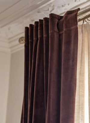 The Socialite Family - Teatro Velvet Blackout Curtain | Chocolate