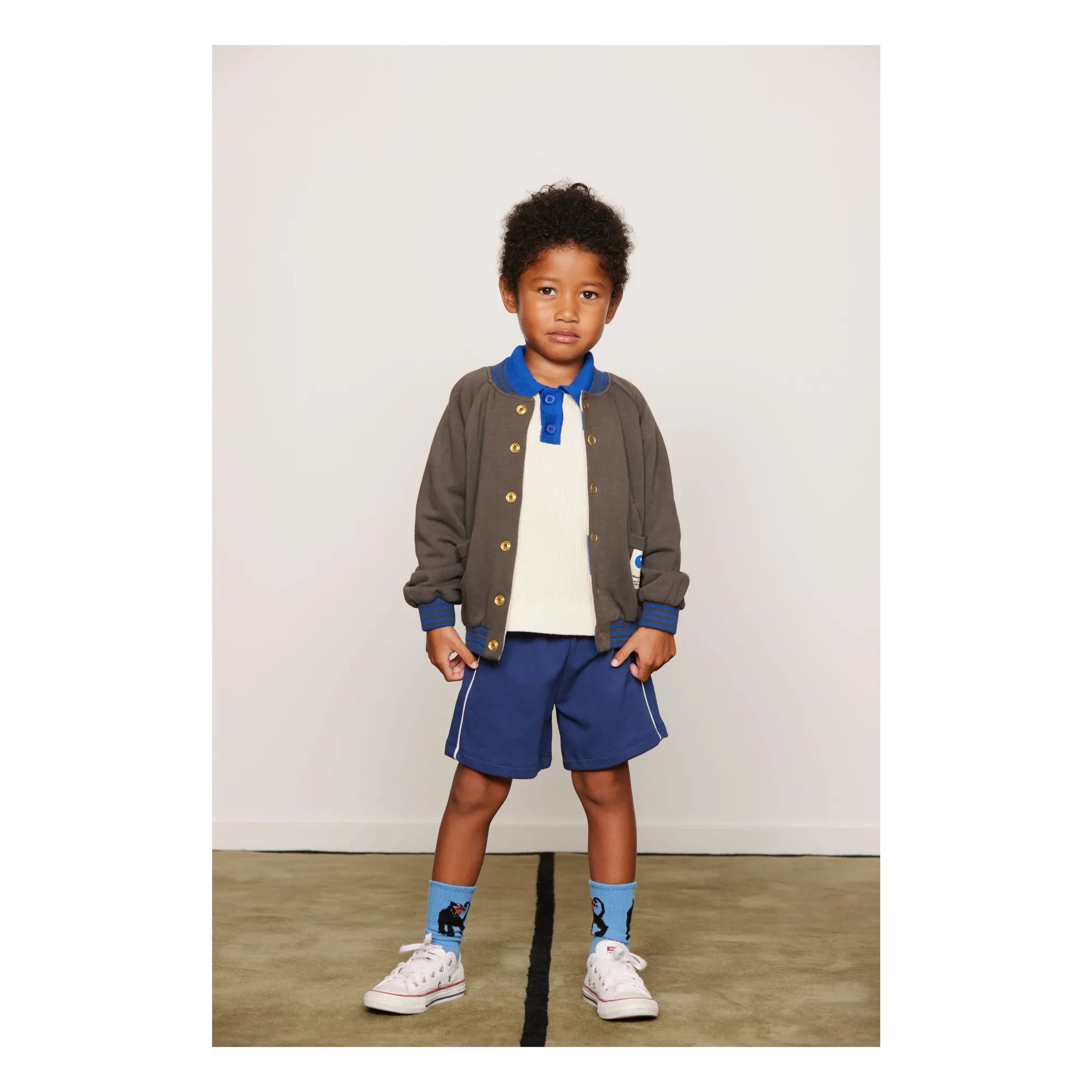 Mini Rodini - Pack of 3 Organic Cotton Panther Socks | Blue