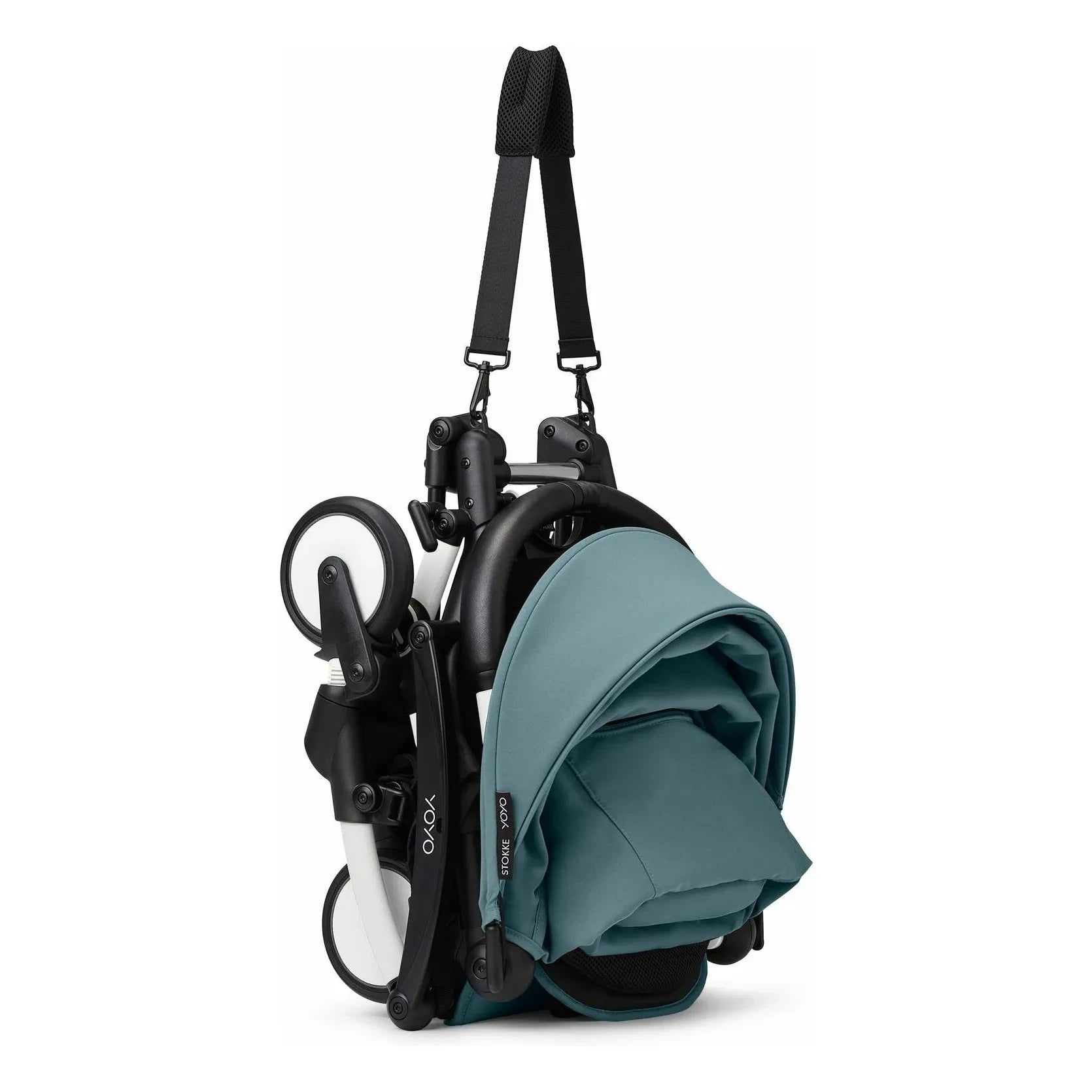 Stokke® - YOYO³ Baby Stroller 6+ Black Frame | Aqua