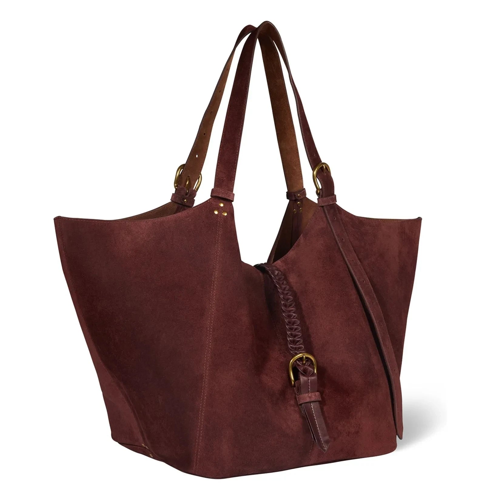 Jérôme Dreyfuss - Joseph M Bag Velvet Leather | Dark Red