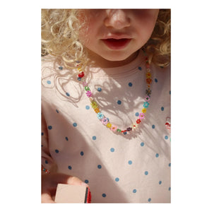 Konges Sløjd - Pink Flower Necklace and Bracelet Set