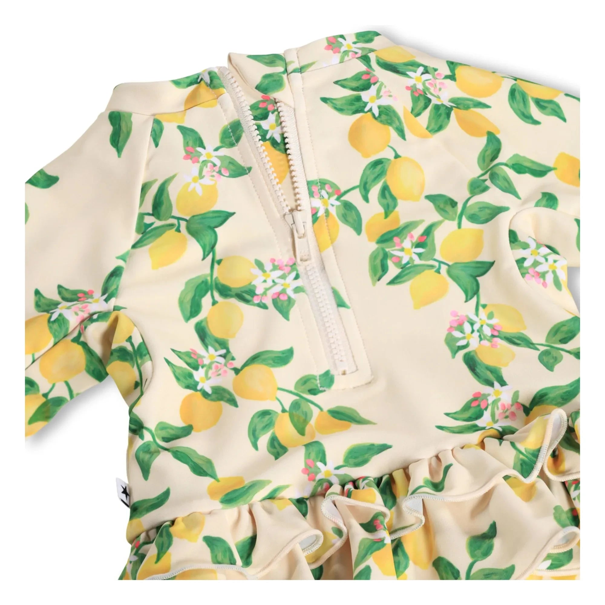 Molo - Narice Swimsuit with Lemons Made from Recycled Fibers | Pale Yellow