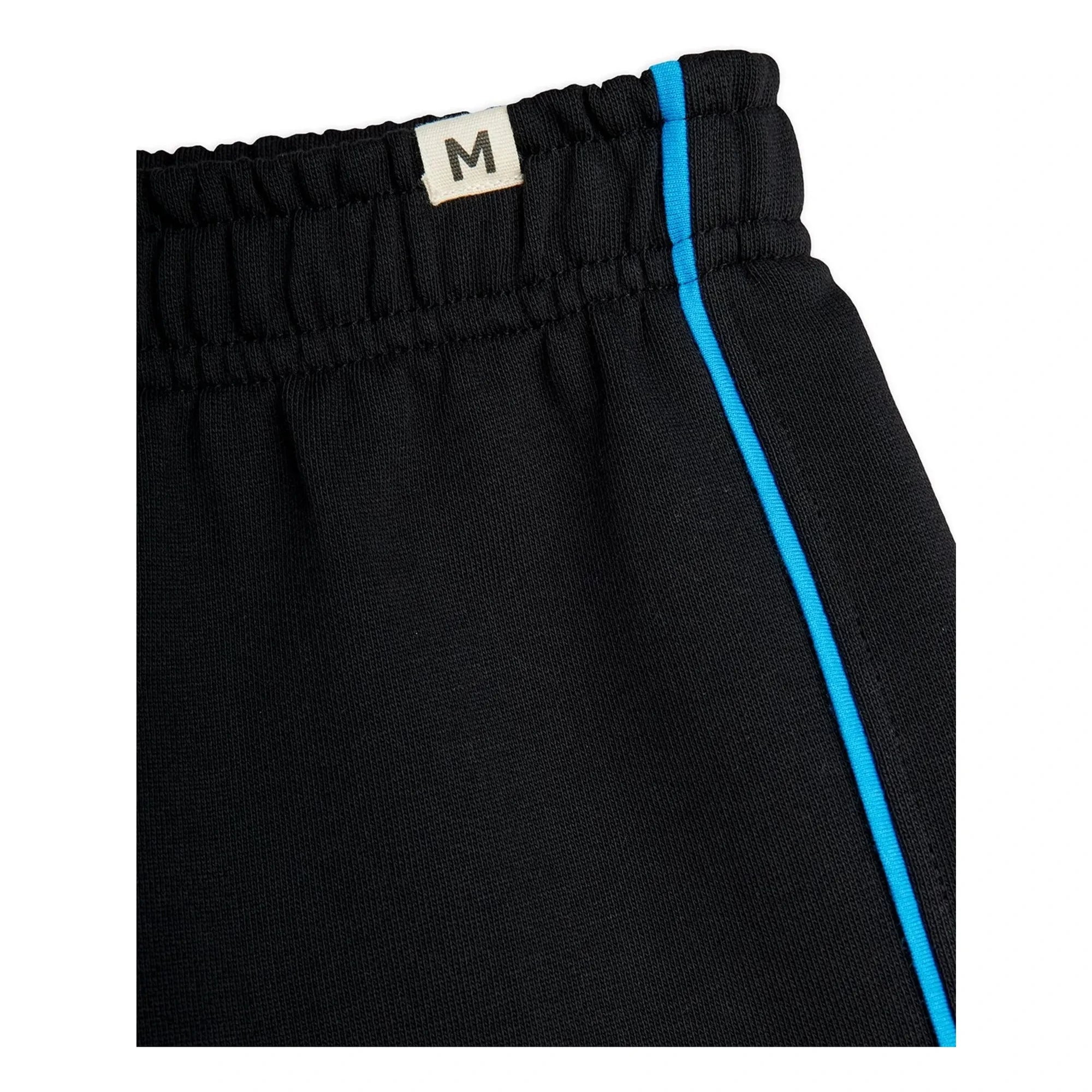 Mini Rodini - Organic Cotton Contrast Piping Sweat Shorts | Black