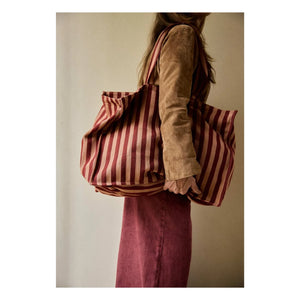 Gabrielle Paris - Garance Striped Weekend Bag | Red