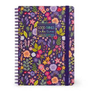 Legami - A5 Lined Defter ile Illustrated Hard Kılıf - Çiçekler - Jotter - Spiral-Bound