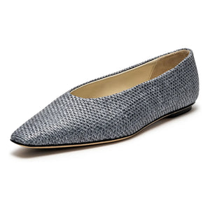 Odare - Blue Raphia Ballerinas Bilbao