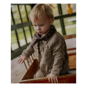 Fliink - Elmo Striped Pants | Gray Brown