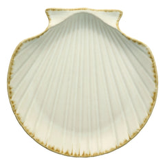 Madam Stoltz - Stoneware shell pocket organizer | Beige