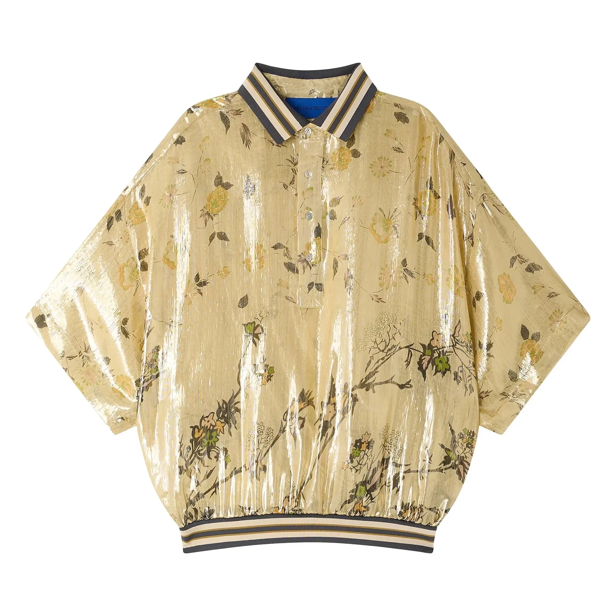 Mes Demoiselles - Jaca Metallic Silk Blouse | Gold