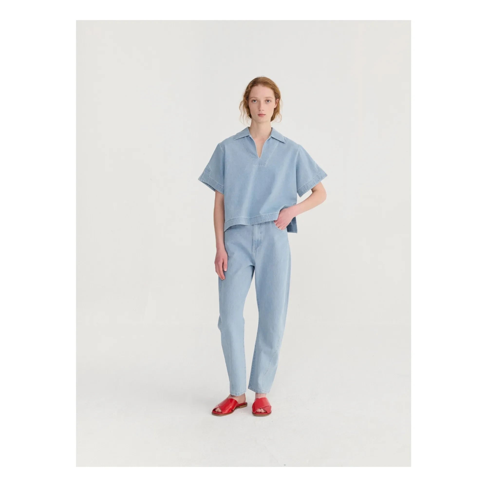 Bobo Choses - Cotton Polo Shirt | Light Blue