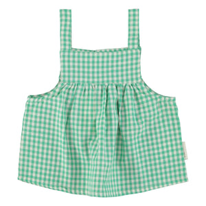 Piupiuchick - Vichy Organic Cotton Top | Turquoise