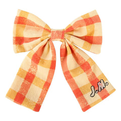 Jelly Mallow - Carreaux Bow Hair Clip | Yellow