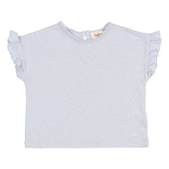 Búho - Baby Linen Ruffled T-Shirt | Light Blue