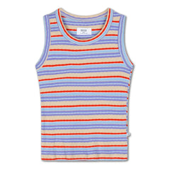 Repose AMS - Striped Ribbed Organic Cotton Tank Top | Purple