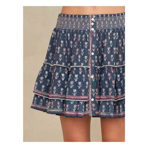 M.A.B.E. - Ari Cotton Skirt | Indigo
