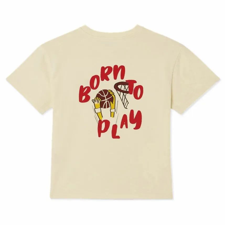American Vintage - Fizvalley \"Born To Play\" T-shirt | Ivory