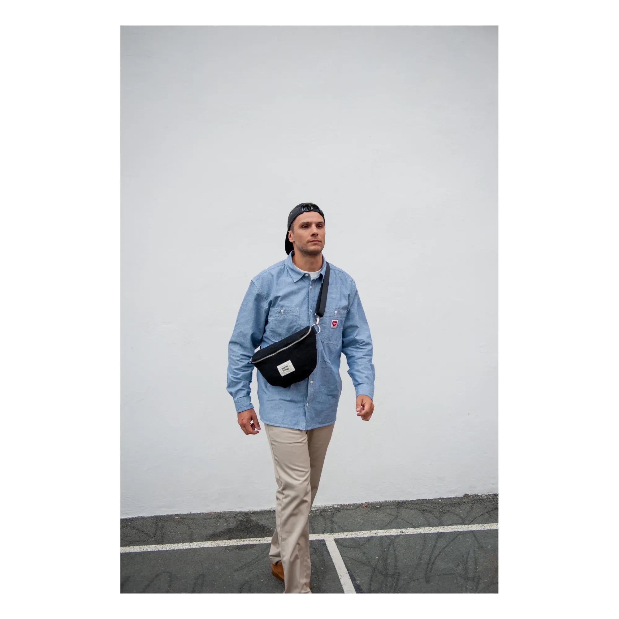 Mama Hangs - Bloom Bag çok amaçlı banana çanta | Siyah