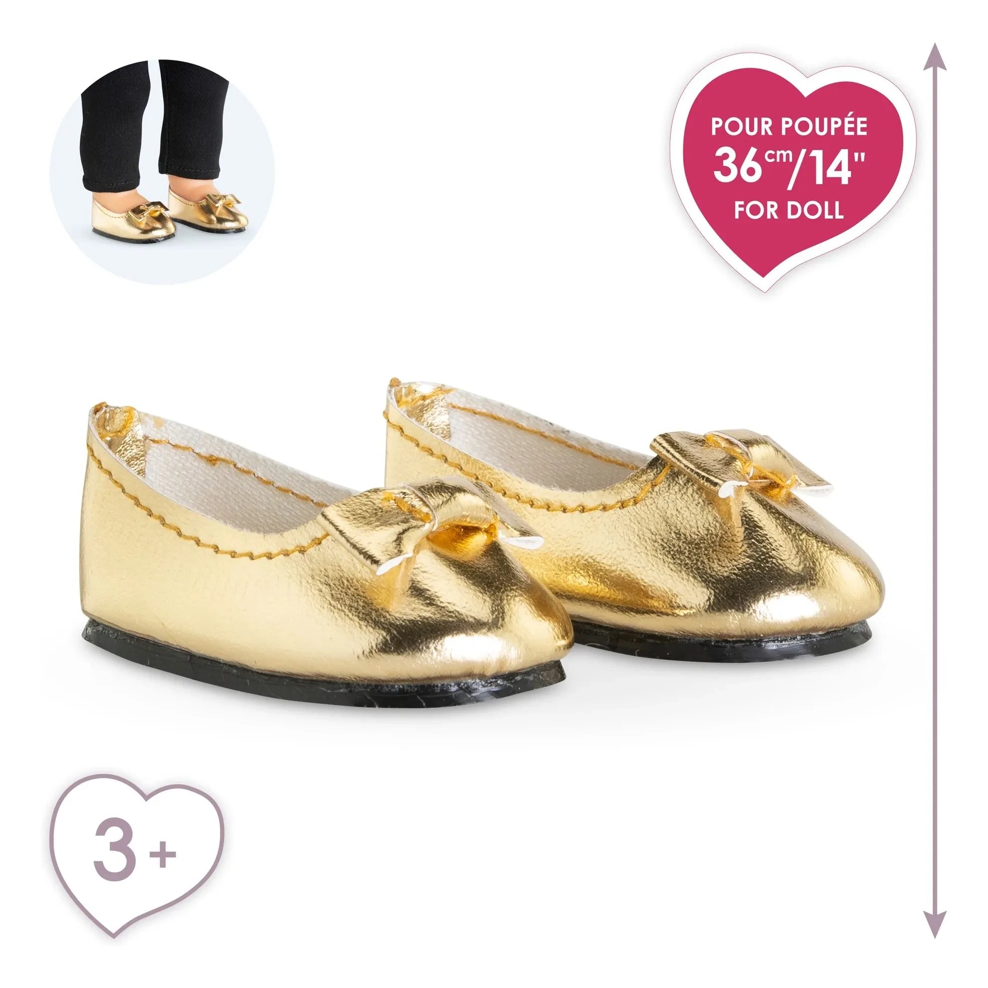 Corolle - 36 cm Doll with Gold Ballerinas | Gold