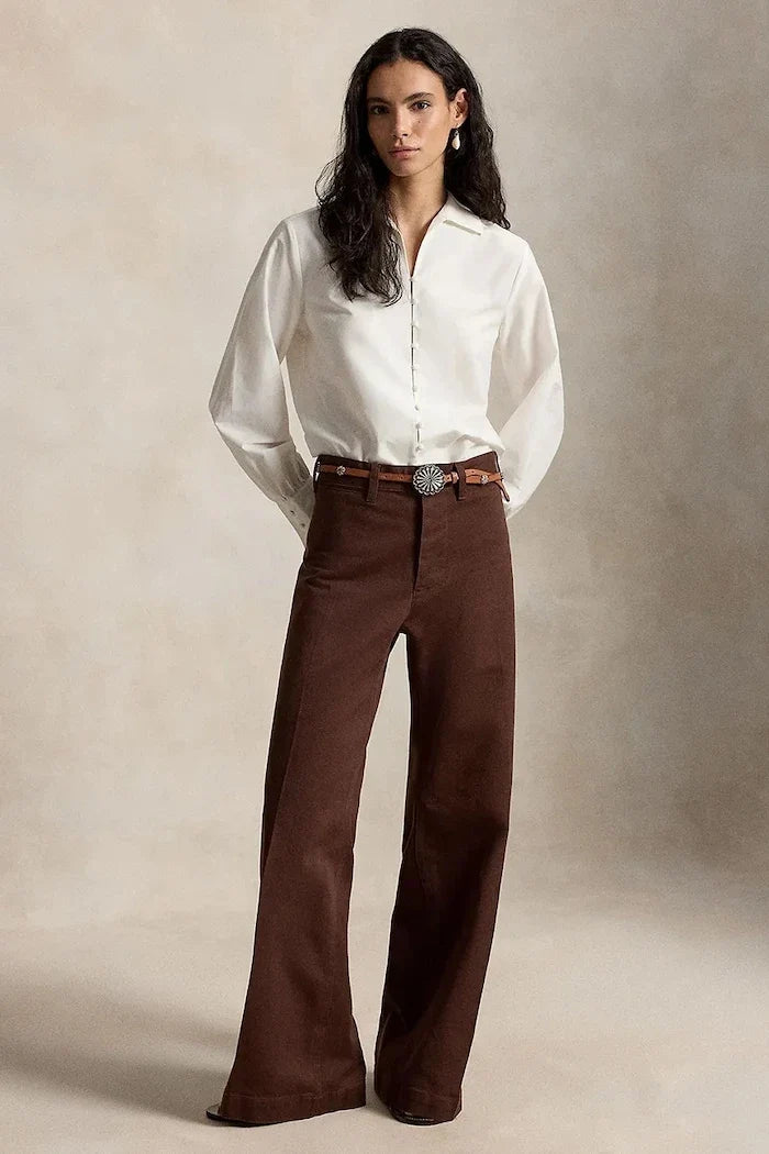 Polo Ralph Lauren kadın gömlek, ipek ilaveli