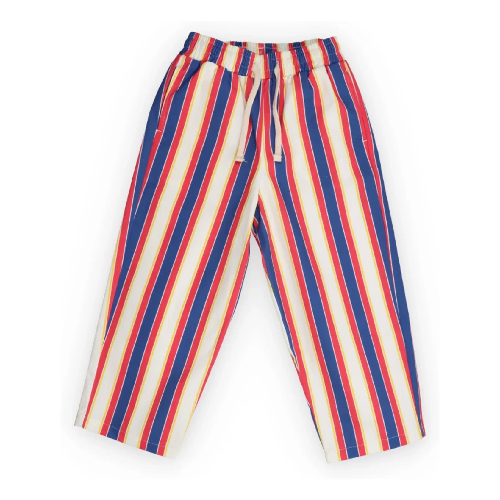 The New Society - Striped Gorse Cord Trousers | Red