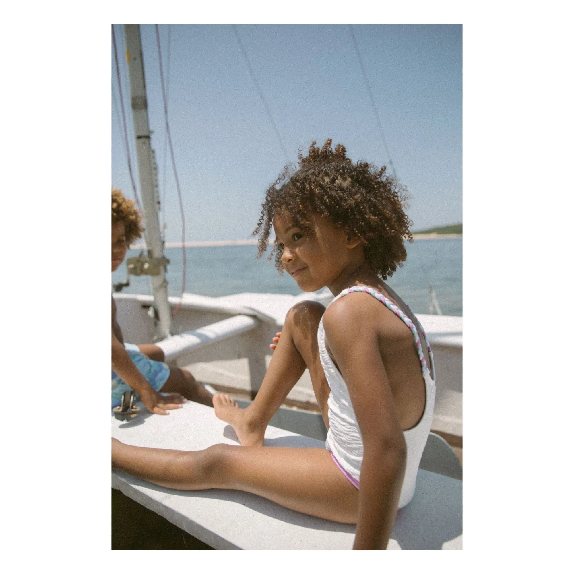 My First Cantê - Emma Wavy Textured Swimsuit | White