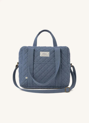 Editions Aimable - Suzanne diaper bag | Blue Chambray
