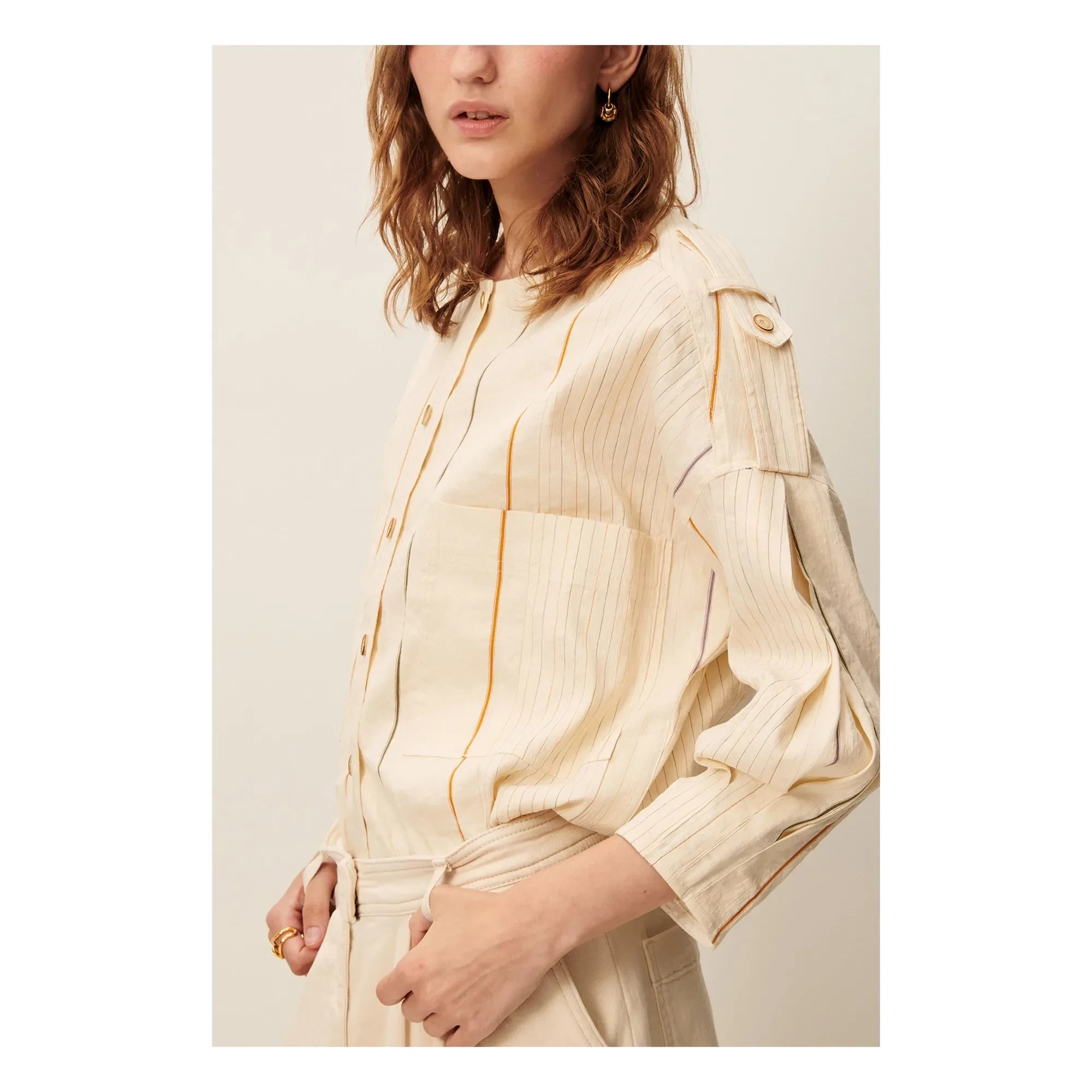 Sessùn - Calancas Cotton and Linen Jacket | Cream