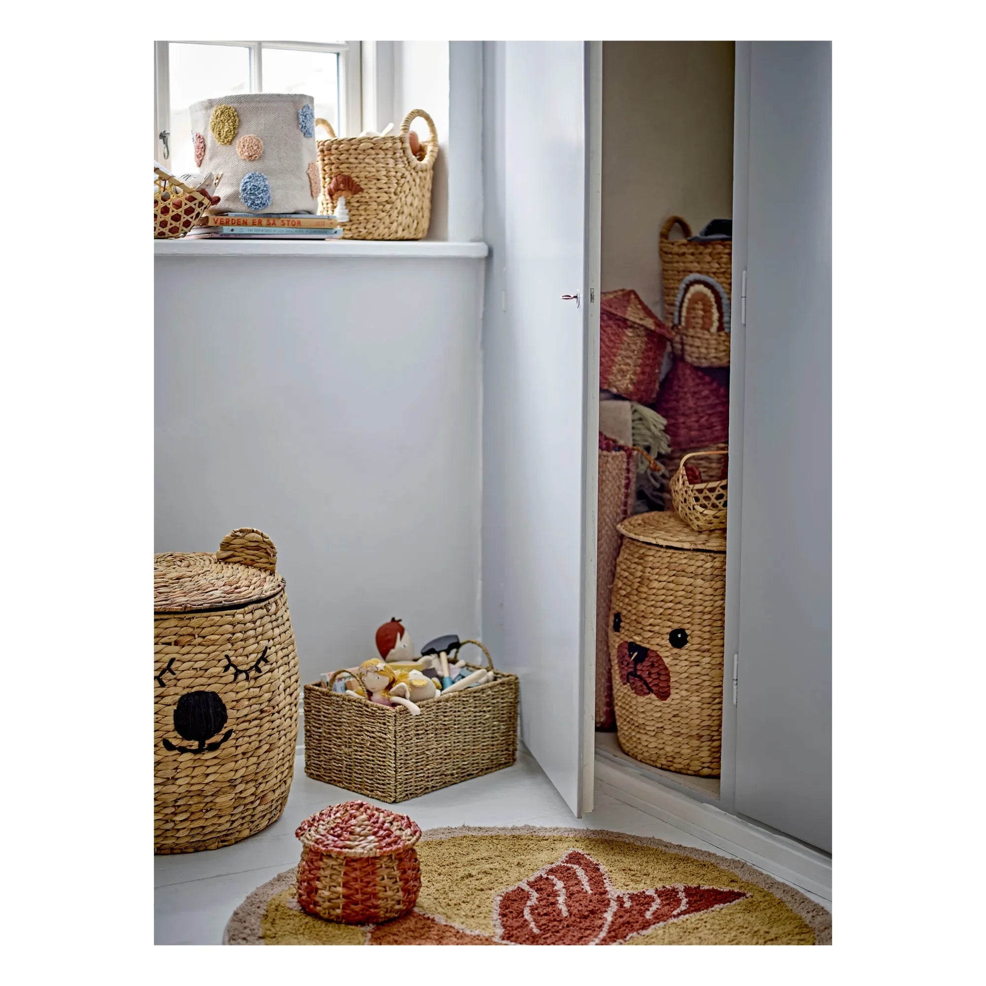 Bloomingville Mini - Kapaklı dolma sepeti