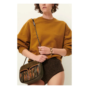 Sessùn - Divine Suede Bag | Khaki