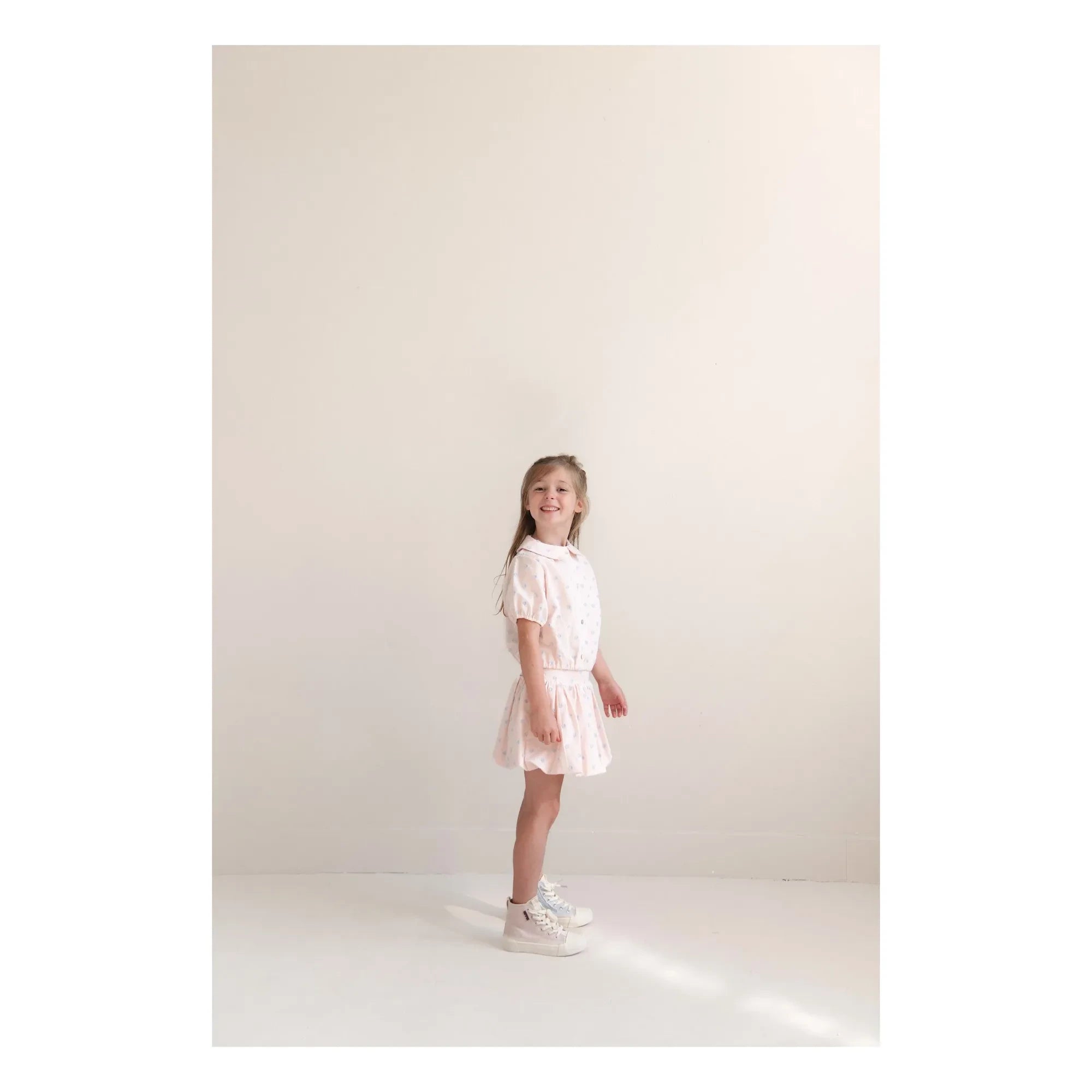 Jenest - Balloon Skirt Betty Pois Organic Cotton | Light Pink