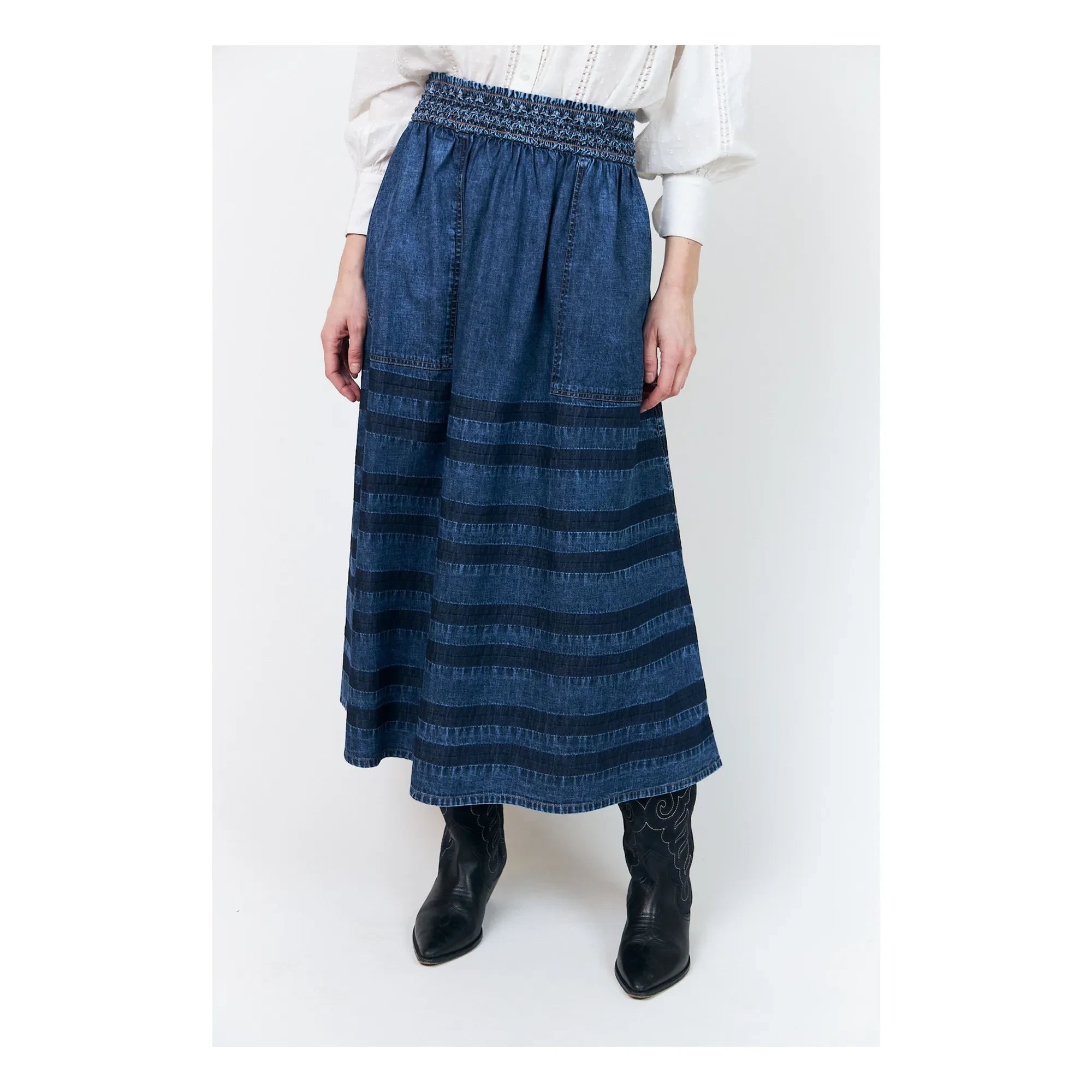 Lollys Laundry - Amond Denim Pamuk Etek | Mavi