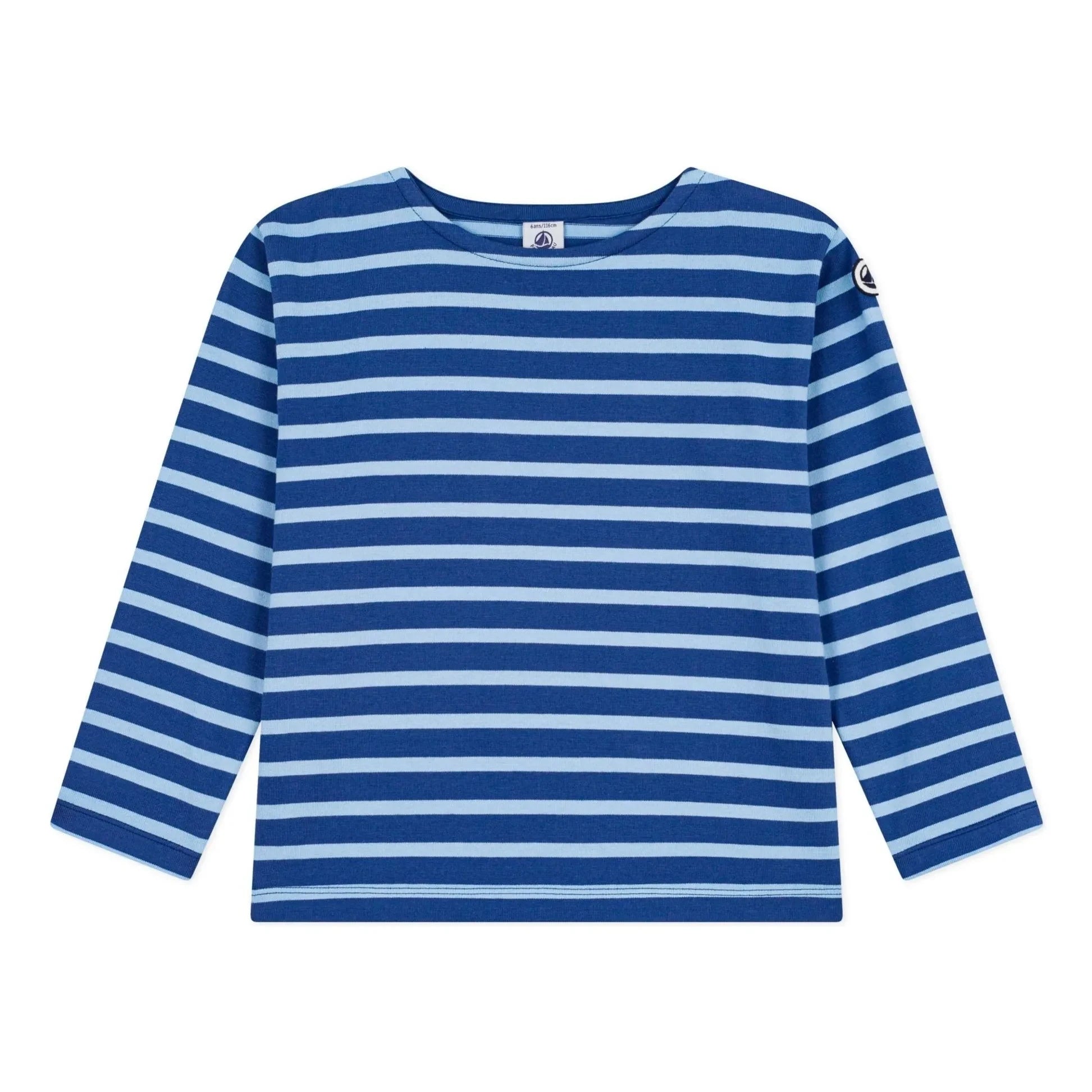 Small Boat - Sailor shirt rozetli Tişört | Mavi