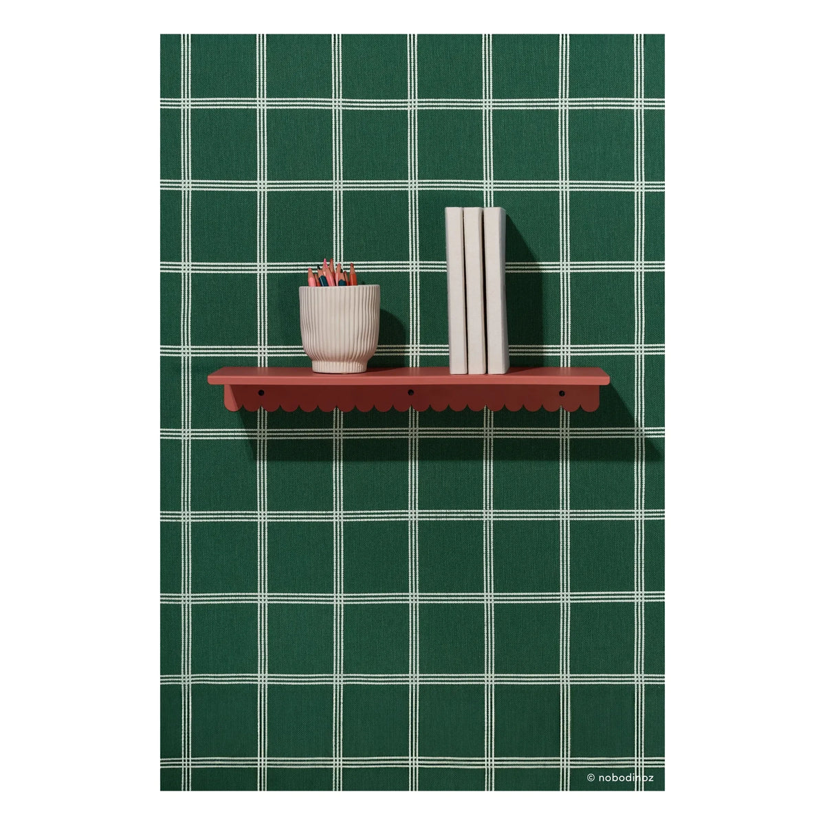 Nobodinoz - Vibes Wall Shelf 50x16 cm | Terracotta