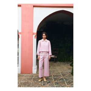 Maria de la Orden - Clover Cotton Striped Jacket | Pink