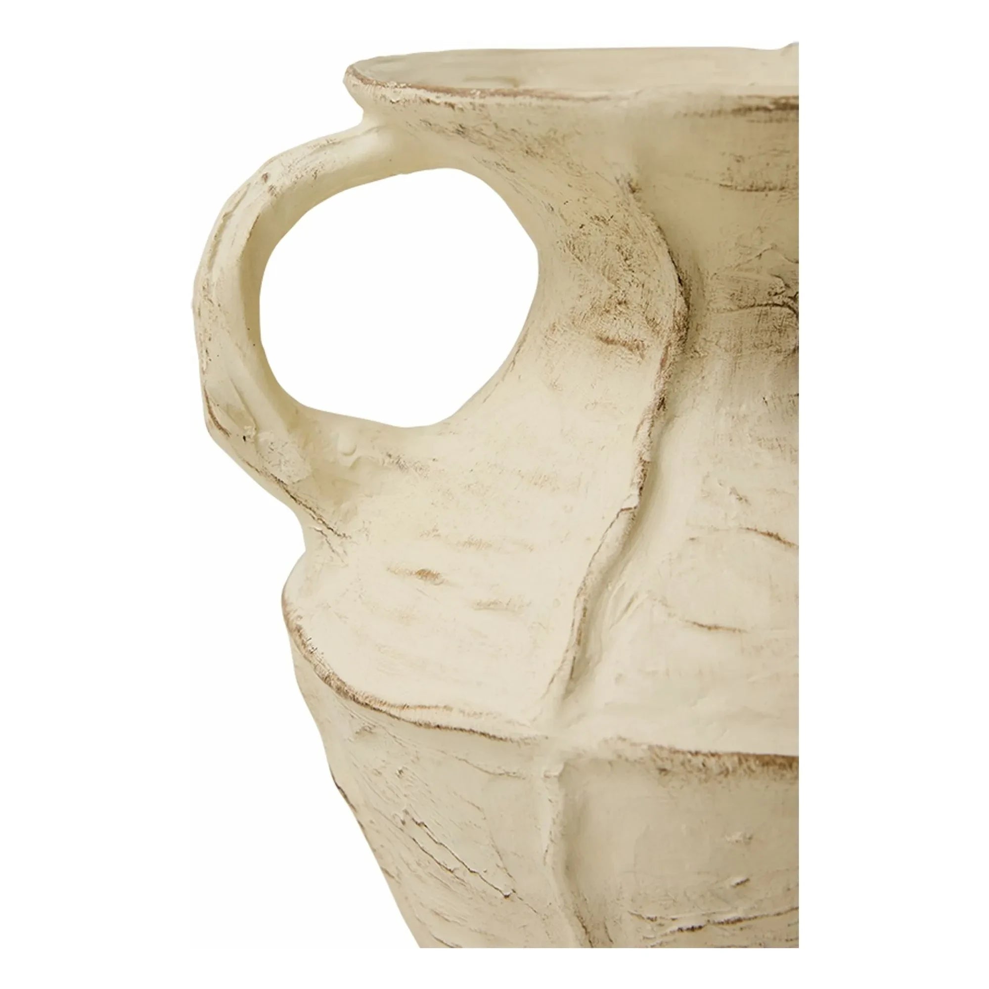 HKliving - New Classics Stone Ceramic Vase | Cream