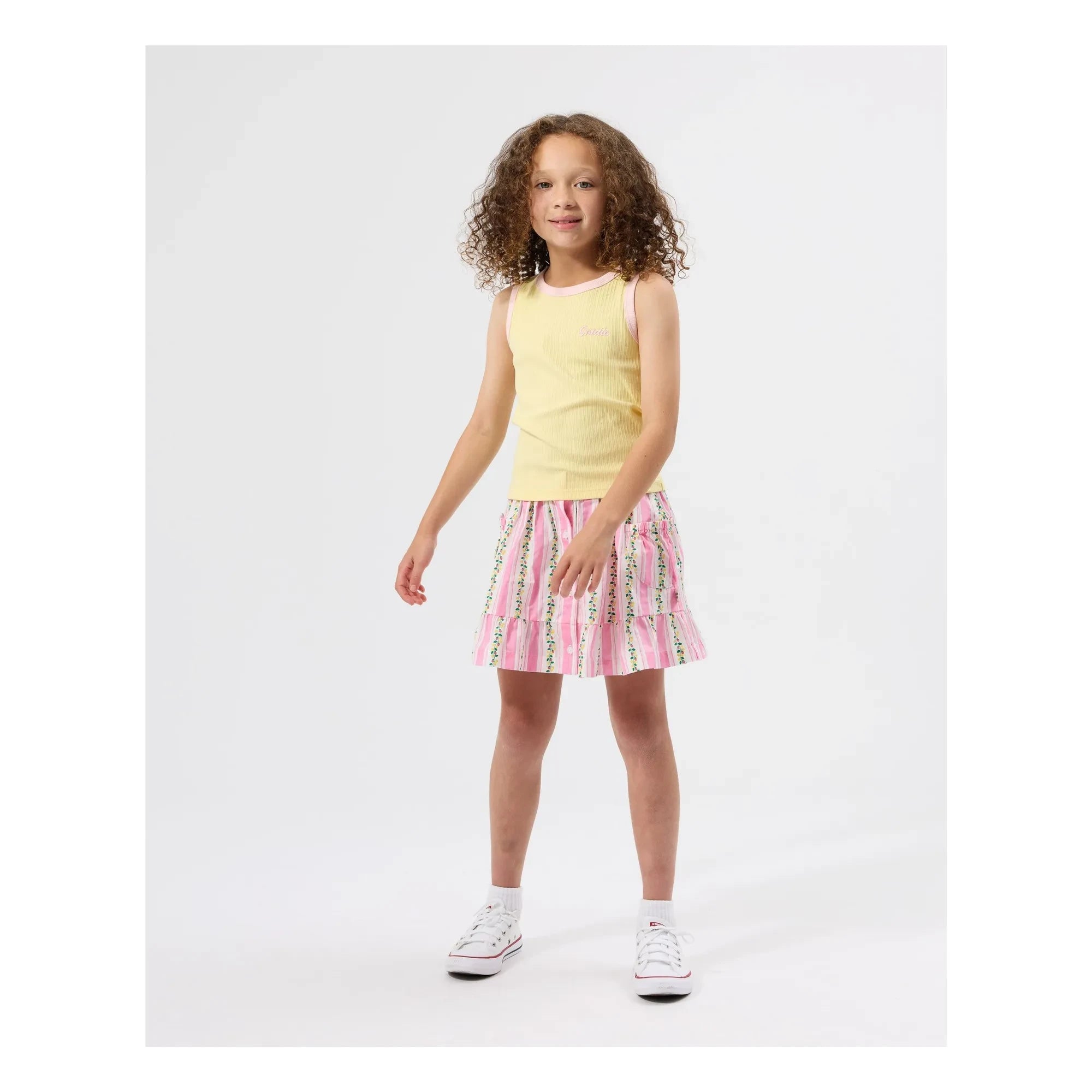 Goldie + Ace - Contrast Ribbed Tank Top | Yellow