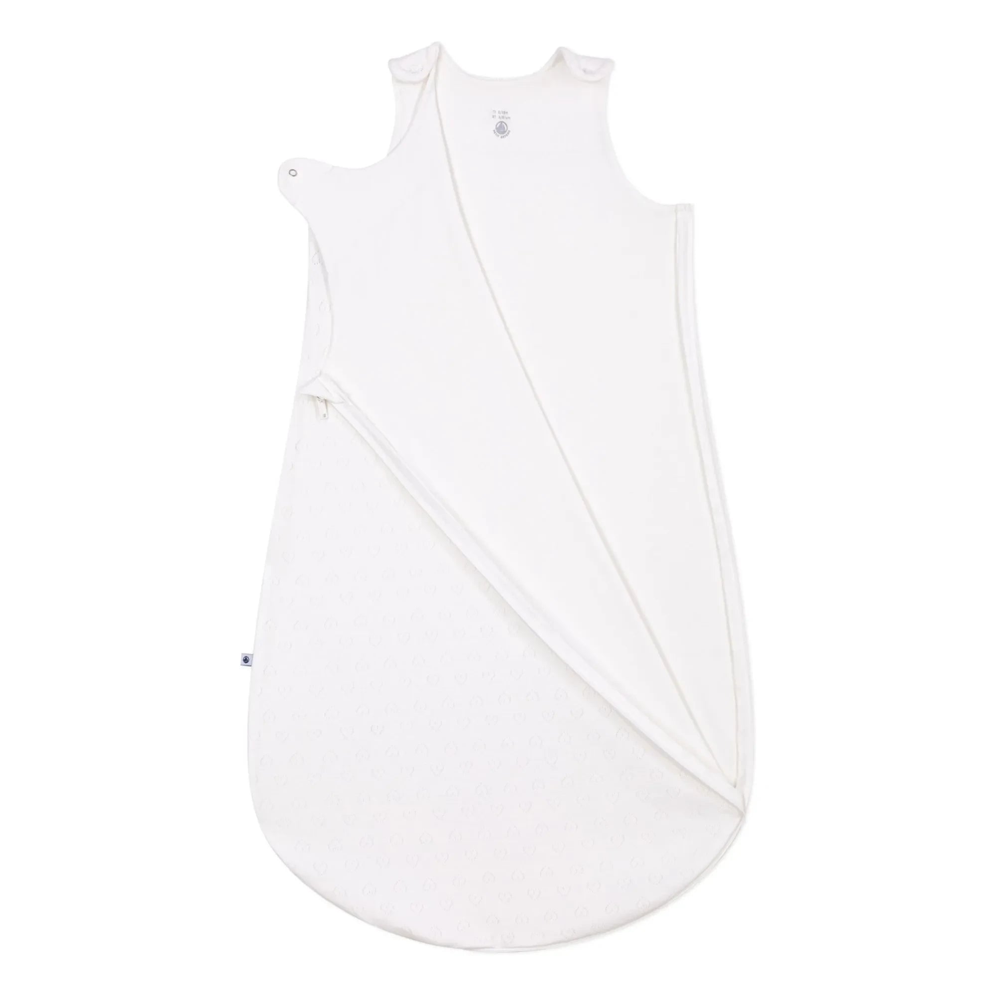 Petit Bateau - Ruffled Heart Sleep Suit Organic Cotton | White