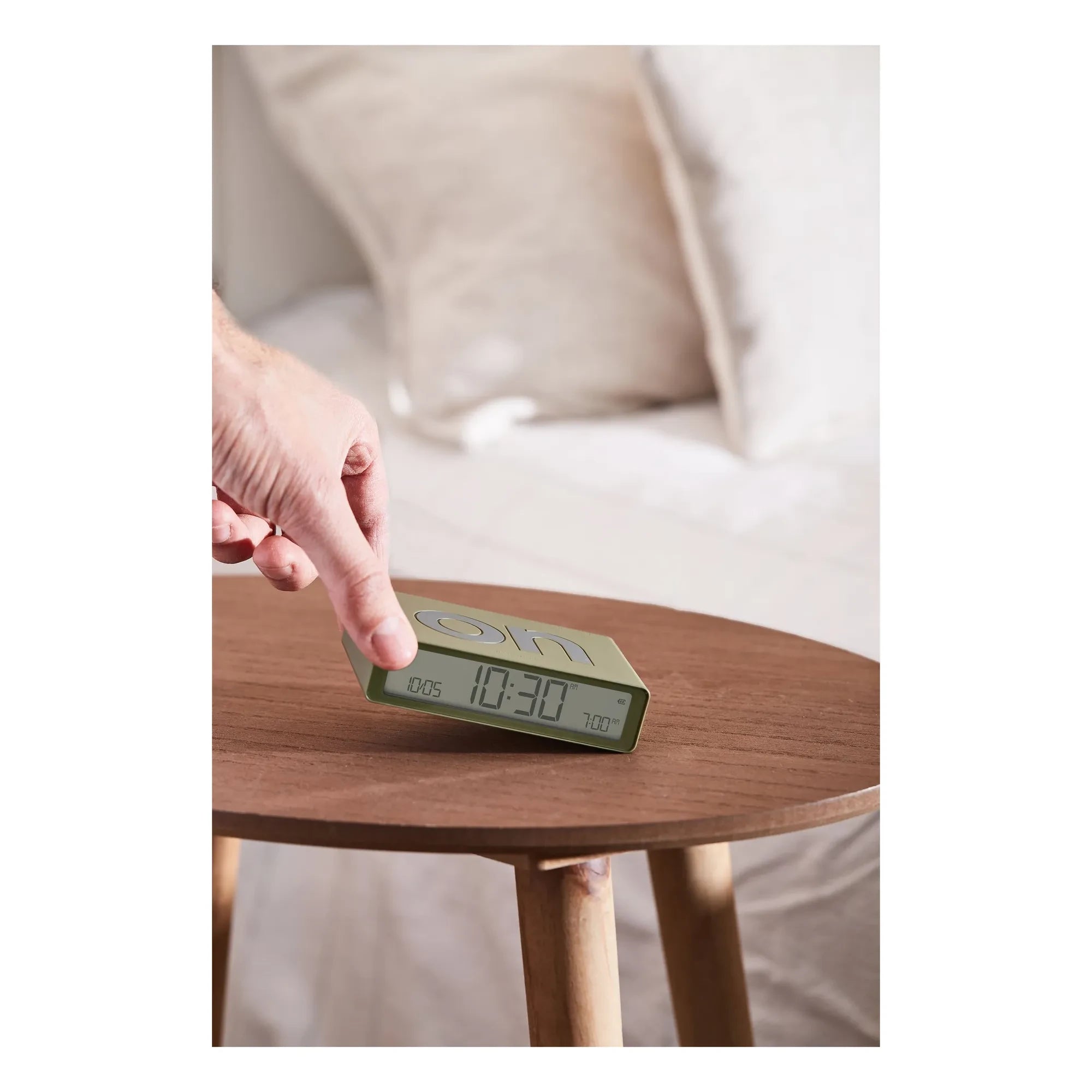Lexon - Rotary Alarm Clock | Khaki