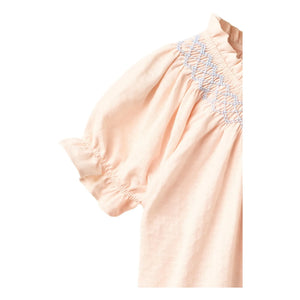 Copenhagen Colors - Organic Cotton Gathered Blouse | Lychee Pink