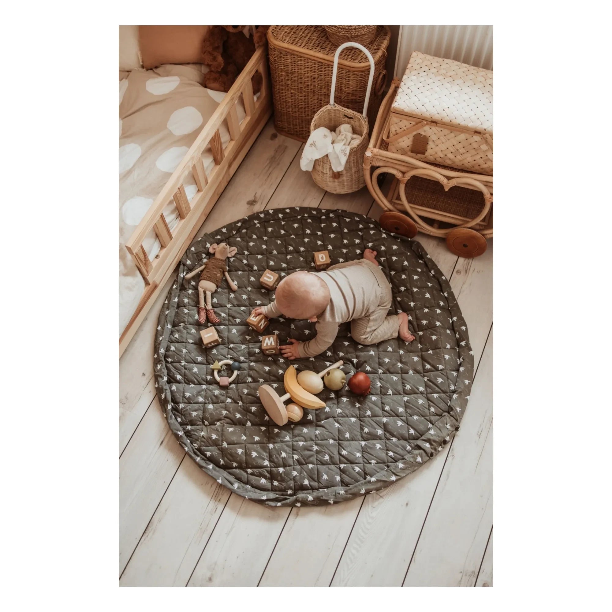 Play and Go - Noomad Bag / Playmat - Birds | Khaki
