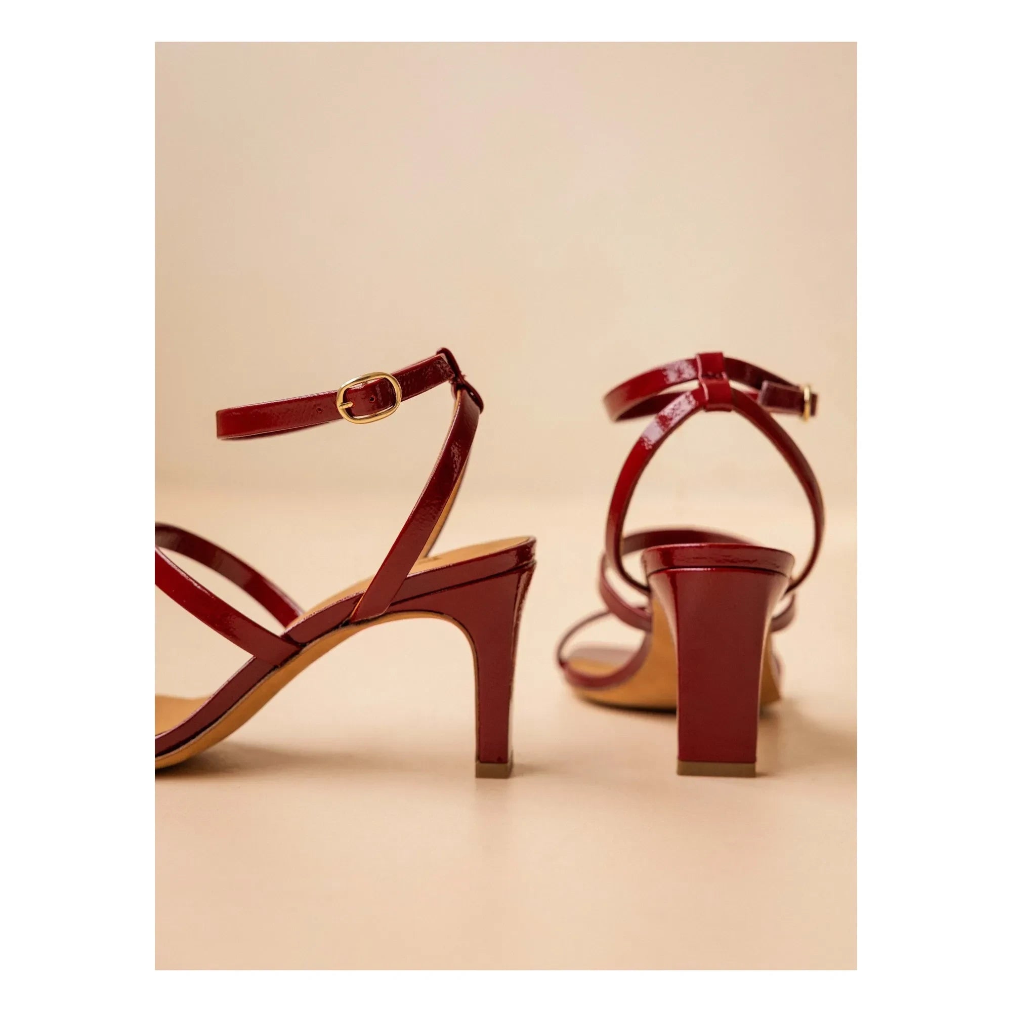Bobbies - Casey Patent Leather Sandals | Cherry red