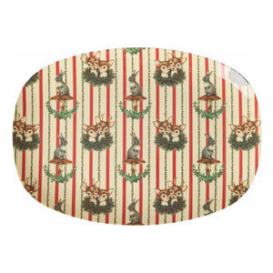 Rice - Sweet Forest Melamine Rectangular Plate | Cream