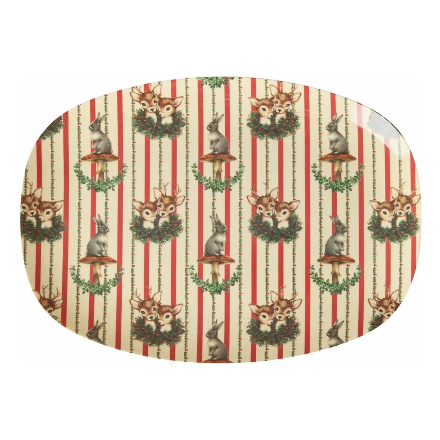 Rice - Sweet Forest Melamine Rectangular Plate | Cream