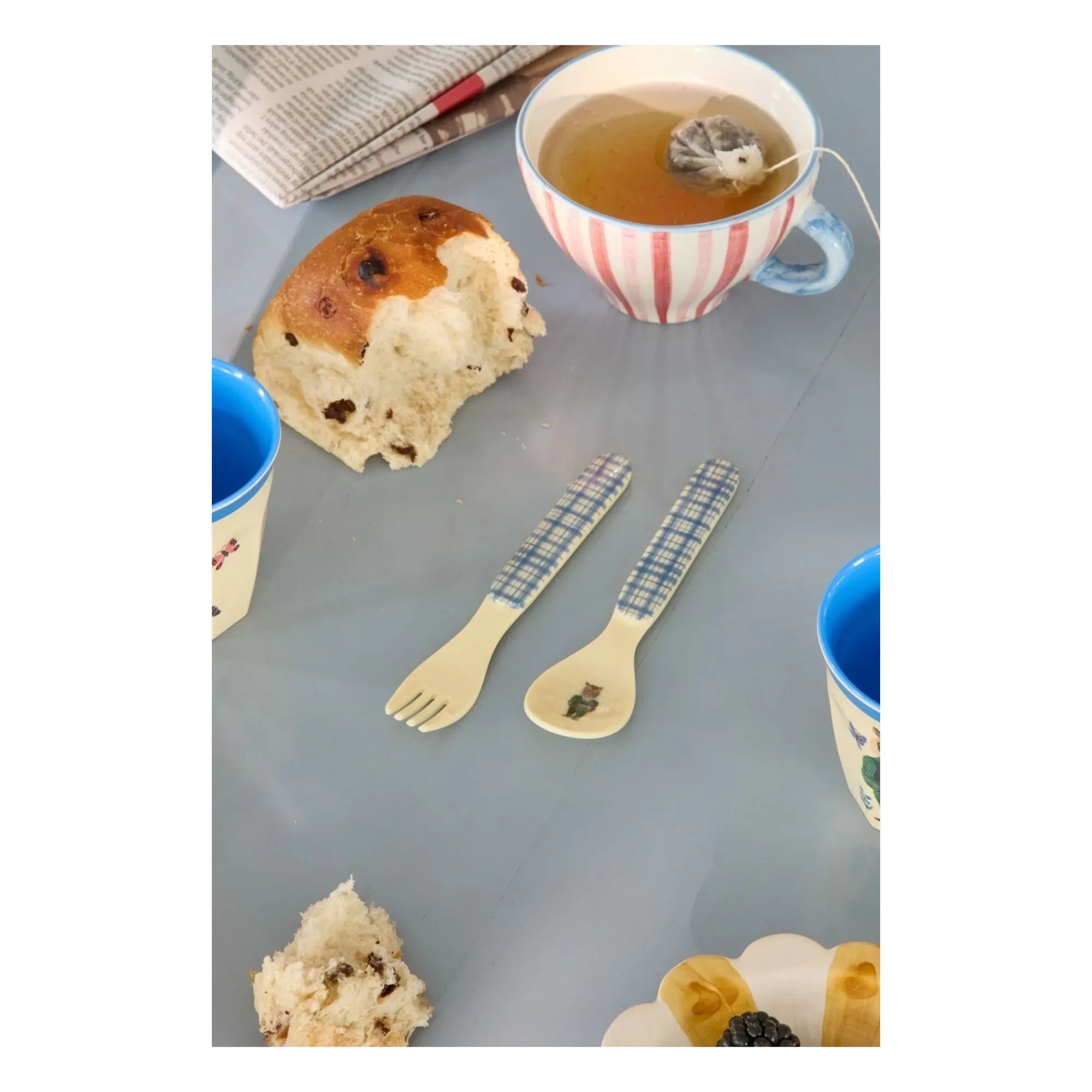 Rice - Melamine Cutlery Set - Rice x Nathalie Lété | Blue